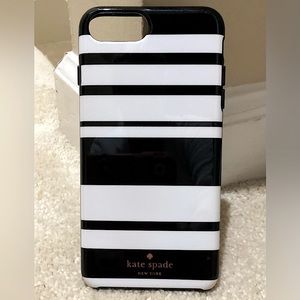 🆕🔥KATE SPADE♠️SUPER CHIC&STYLISH I PHONE 7&8+/SE BLACK&WHITE HARDSHELL CASE!!!